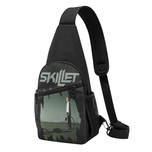Unisex Rock Band Single-Strap Brustbeutel Stylische Alltagstragetasche, multifunktionale Sport-Brusttasche Unisex Rock Band Single-Strap Brustbeutel Stylische Alltagstragetasche, multifunktionale Sport-Brusttasche von YUIOPAS TUIAST