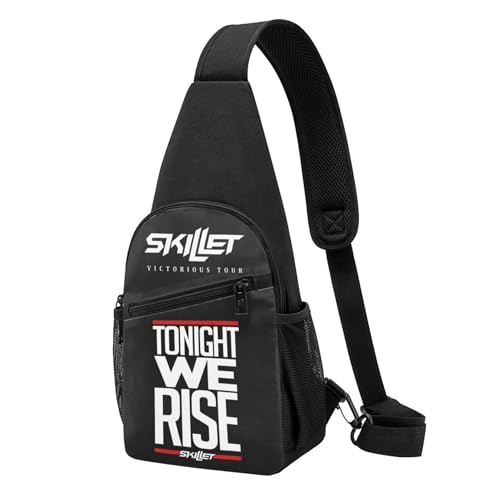Unisex Rock Band Single-Strap Brustbeutel Stylische Alltagstragetasche, multifunktionale Sport-Brusttasche Unisex Rock Band Single-Strap Brustbeutel Stylische Alltagstragetasche, multifunktionale Sport-Brusttasche von YUIOPAS TUIAST