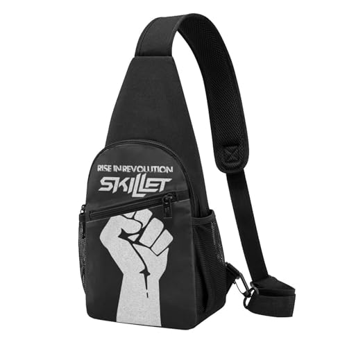 Unisex Rock Band Single-Strap Brustbeutel Stylische Alltagstragetasche, multifunktionale Sport-Brusttasche Unisex Rock Band Single-Strap Brustbeutel Stylische Alltagstragetasche, multifunktionale Sport-Brusttasche von YUIOPAS TUIAST