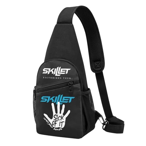 Unisex Rock Band Single-Strap Brustbeutel Stylische Alltagstragetasche, multifunktionale Sport-Brusttasche Unisex Rock Band Single-Strap Brustbeutel Stylische Alltagstragetasche, multifunktionale Sport-Brusttasche von YUIOPAS TUIAST