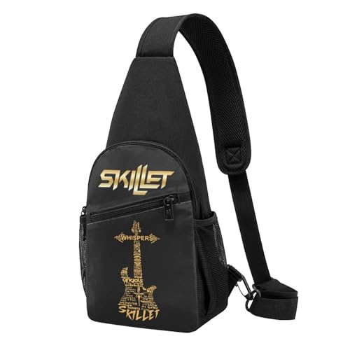 Unisex Rock Band Single-Strap Brustbeutel Stylische Alltagstragetasche, multifunktionale Sport-Brusttasche Unisex Rock Band Single-Strap Brustbeutel Stylische Alltagstragetasche, multifunktionale Sport-Brusttasche von YUIOPAS TUIAST