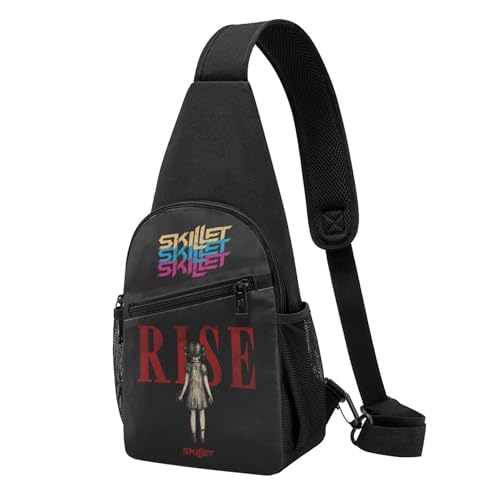 Unisex Rock Band Single-Strap Brustbeutel Stylische Alltagstragetasche, multifunktionale Sport-Brusttasche Unisex Rock Band Single-Strap Brustbeutel Stylische Alltagstragetasche, multifunktionale Sport-Brusttasche von YUIOPAS TUIAST