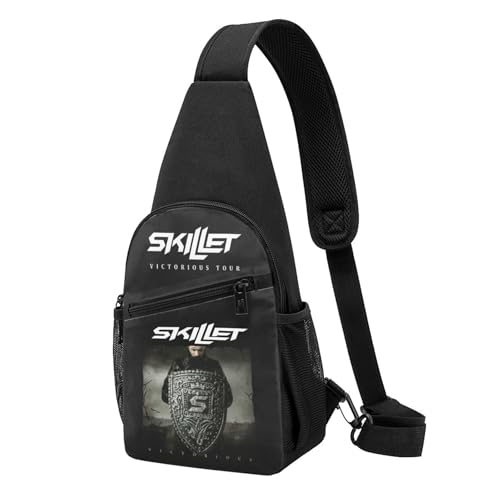 Unisex Rock Band Single-Strap Brustbeutel Stylische Alltagstragetasche, multifunktionale Sport-Brusttasche Unisex Rock Band Single-Strap Brustbeutel Stylische Alltagstragetasche, multifunktionale Sport-Brusttasche von YUIOPAS TUIAST