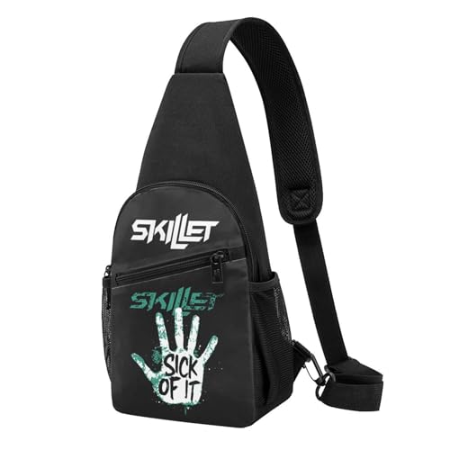 Unisex Rock Band Single-Strap Brustbeutel Stylische Alltagstragetasche, multifunktionale Sport-Brusttasche Unisex Rock Band Single-Strap Brustbeutel Stylische Alltagstragetasche, multifunktionale Sport-Brusttasche von YUIOPAS TUIAST