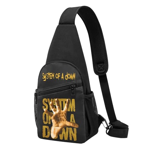 Unisex System of Rock Band the Down Single-Strap Brustbeutel Stylische Alltagstragetasche, multifunktionale Sport-Brusttasche Unisex System of Rock Band the Down Single-Strap Brustbeutel Stylische Alltagstragetasche, multifunktionale Sport-Brusttasche von YUIOPAS TUIAST