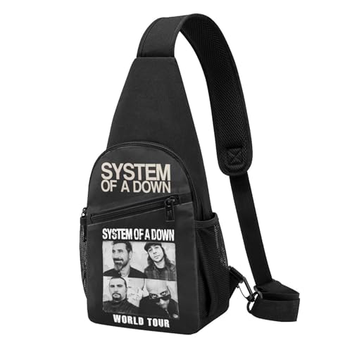 Unisex The SOAD Music Rock Band System Single-Strap Brustbeutel Stylische Alltagstragetasche, multifunktionale Sport-Brusttasche Unisex The SOAD Music Rock Band System Single-Strap Brustbeutel Stylische Alltagstragetasche, multifunktionale Sport-Brusttasche von YUIOPAS TUIAST