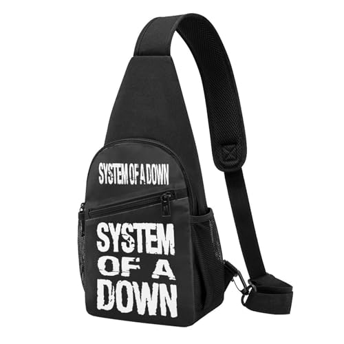 Unisex The SOAD Music Rock Band System Single-Strap Brustbeutel Stylische Alltagstragetasche, multifunktionale Sport-Brusttasche Unisex The SOAD Music Rock Band System Single-Strap Brustbeutel Stylische Alltagstragetasche, multifunktionale Sport-Brusttasche von YUIOPAS TUIAST
