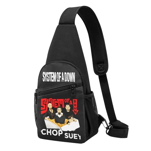 Unisex The SOAD Music Rock Band System Single-Strap Brustbeutel Stylische Alltagstragetasche, multifunktionale Sport-Brusttasche Unisex The SOAD Music Rock Band System Single-Strap Brustbeutel Stylische Alltagstragetasche, multifunktionale Sport-Brusttasche von YUIOPAS TUIAST
