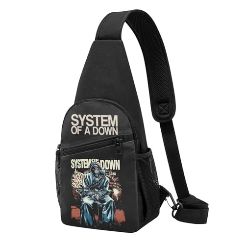 Unisex The SOAD Music Rock Band System Single-Strap Brustbeutel Stylische Alltagstragetasche, multifunktionale Sport-Brusttasche Unisex The SOAD Music Rock Band System Single-Strap Brustbeutel Stylische Alltagstragetasche, multifunktionale Sport-Brusttasche von YUIOPAS TUIAST