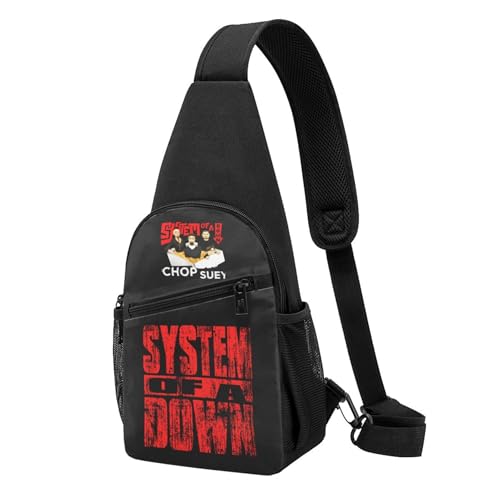 Unisex The SOAD Music Rock Band System Single-Strap Brustbeutel Stylische Alltagstragetasche, multifunktionale Sport-Brusttasche Unisex The SOAD Music Rock Band System Single-Strap Brustbeutel Stylische Alltagstragetasche, multifunktionale Sport-Brusttasche von YUIOPAS TUIAST