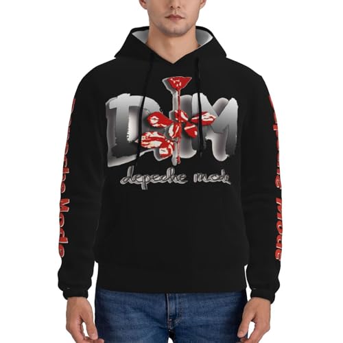 YUIOPAS TUIAST Männer De&PE&Che Music Band Hoodies Langärmliges Herren-Sweatshirt Zuhause Unterwegs Pullunder-Sweatshirt Mehrfarbig L von YUIOPAS TUIAST