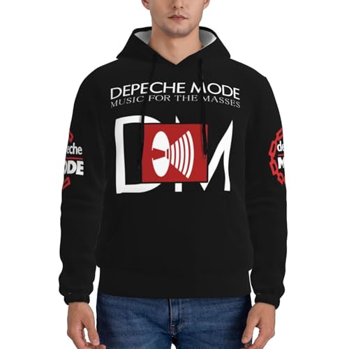 YUIOPAS TUIAST Männer De&PE&Che Music Band Hoodies Langärmliges Herren-Sweatshirt Zuhause Unterwegs Pullunder-Sweatshirt Mehrfarbig XL von YUIOPAS TUIAST