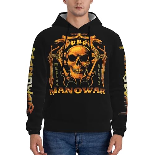 YUIOPAS TUIAST Männer Metal Band Music Hoodies Langärmliges Herren-Sweatshirt Zuhause Unterwegs Pullunder-Sweatshirt Mehrfarbig L von YUIOPAS TUIAST
