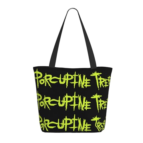 YUIOPAS TUIAST Porcupine Rock Band Tree Reißverschluss-Schultertaschen für Damen stylische Shopper-Bäume multifunktionale Einkaufstaschen und Arbeitsbags YUIOPAS TUIAST Porcupine Rock Band Tree Reißverschluss-Schultertaschen für Damen stylische Shopper-Bäume multifunktionale Einkaufstaschen und Arbeitsbags von YUIOPAS TUIAST