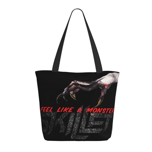 YUIOPAS TUIAST Śkillet% Rock Band Reißverschluss-Schultertaschen für Damen stylische Shopper-Bäume multifunktionale Einkaufstaschen und Arbeitsbags YUIOPAS TUIAST Śkillet% Rock Band Reißverschluss-Schultertaschen für Damen stylische Shopper-Bäume multifunktionale Einkaufstaschen und Arbeitsbags von YUIOPAS TUIAST