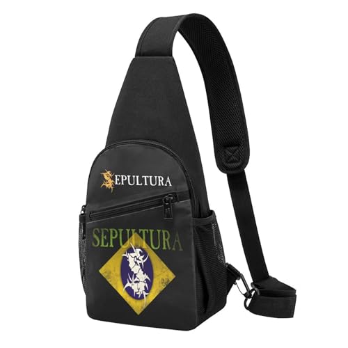 YUIOPAS TUIAST Unisex Brazil Metal Band Single-Strap Brustbeutel Stylische Alltagstragetasche, multifunktionale Sport-Brusttasche YUIOPAS TUIAST Unisex Brazil Metal Band Single-Strap Brustbeutel Stylische Alltagstragetasche, multifunktionale Sport-Brusttasche von YUIOPAS TUIAST