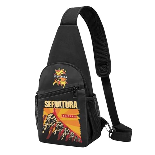 YUIOPAS TUIAST Unisex Brazil Metal Band Single-Strap Brustbeutel Stylische Alltagstragetasche, multifunktionale Sport-Brusttasche YUIOPAS TUIAST Unisex Brazil Metal Band Single-Strap Brustbeutel Stylische Alltagstragetasche, multifunktionale Sport-Brusttasche von YUIOPAS TUIAST