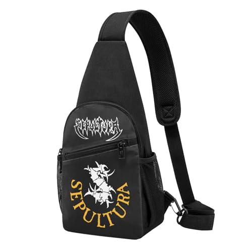 YUIOPAS TUIAST Unisex Brazil Metal Band Single-Strap Brustbeutel Stylische Alltagstragetasche, multifunktionale Sport-Brusttasche YUIOPAS TUIAST Unisex Brazil Metal Band Single-Strap Brustbeutel Stylische Alltagstragetasche, multifunktionale Sport-Brusttasche von YUIOPAS TUIAST