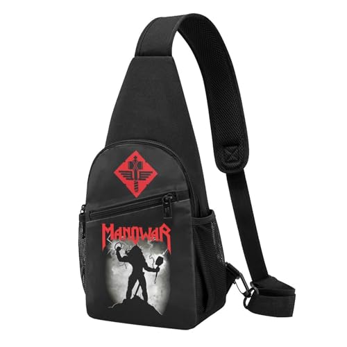 YUIOPAS TUIAST Unisex Mán%owáŕ Metal Band Single-Strap Brustbeutel Stylische Alltagstragetasche, multifunktionale Sport-Brusttasche YUIOPAS TUIAST Unisex Mán%owáŕ Metal Band Single-Strap Brustbeutel Stylische Alltagstragetasche, multifunktionale Sport-Brusttasche von YUIOPAS TUIAST