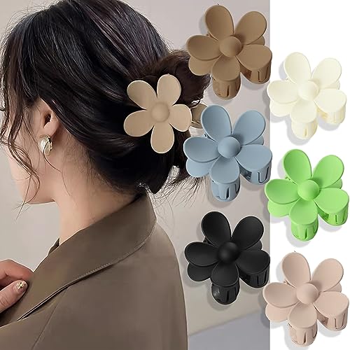 Blumen Haarklammer Groß Dickes Haar 6 Stück, Haarspangen Damen Blume, Blütenform Rutschfestes Matt Flower Hair Clips, Haarstyling Zubehör für Frauen Mädchen Haar Klammern Set Blumen Haarklammer Groß Dickes Haar 6 Stück, Haarspangen Damen Blume, Blütenform Rutschfestes Matt Flower Hair Clips, Haarstyling Zubehör für Frauen Mädchen Haar Klammern Set von YUJINGTING