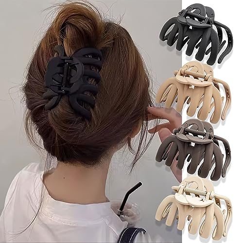 Haarklammer Groß Dickes Haar 4 Stück, 9.5cm Haarspangen damen Rutschfestes Claw Clip, Haarstyling Zubehör für Frauen Mädchen Haar Klammern Set Haarklammer Groß Dickes Haar 4 Stück, 9.5cm Haarspangen damen Rutschfestes Claw Clip, Haarstyling Zubehör für Frauen Mädchen Haar Klammern Set von YUJINGTING