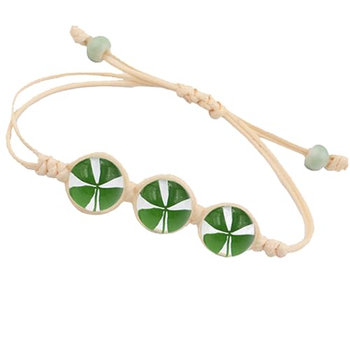 YUJUE Vierblättriges Kleeblatt Armband Glücksarmband Größenverstellbar und Geschenkbox Glücksbringer Armkette Freundschaftsarmband für Mutmacher Prüfung Operation Glücksbringer Geschenke für Frauen YUJUE Vierblättriges Kleeblatt Armband Glücksarmband Größenverstellbar und Geschenkbox Glücksbringer Armkette Freundschaftsarmband für Mutmacher Prüfung Operation Glücksbringer Geschenke für Frauen von YUJUE