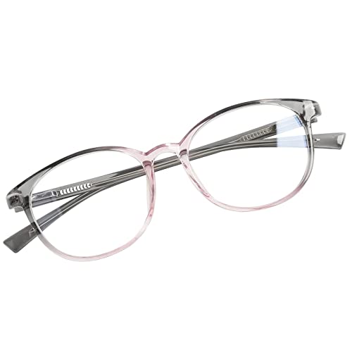 YUKANG Blaulichtfilter Brille Damen TR90 Blaulichtbrille ohne Sehstärke, Superleichte Computerbrille Gaming Schutzbrille mit bester Farbtreue (Purple/Grey) von YUKANG