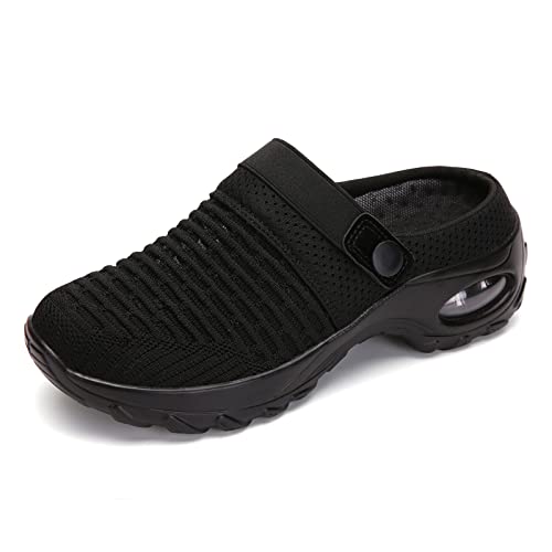 Damen Clogs Pantoffeln Mesh Atmungsaktiv Gartenschuhe Hausschuhe Sommer rutschfest Strand Sandalen von YUKTOPA