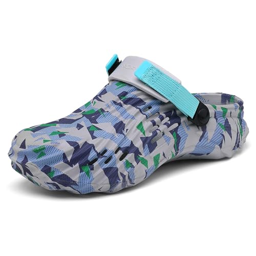 Herren Clogs Outdoor Beach Slip On Sandalen Bequeme Leichte Schuhe Atmungsaktive Sport Hausschuhe für Krankenhaus Supermarkt Küche Blue 40 Herren Clogs Outdoor Beach Slip On Sandalen Bequeme Leichte Schuhe Atmungsaktive Sport Hausschuhe für Krankenhaus Supermarkt Küche Blue 40 von YUKTOPA