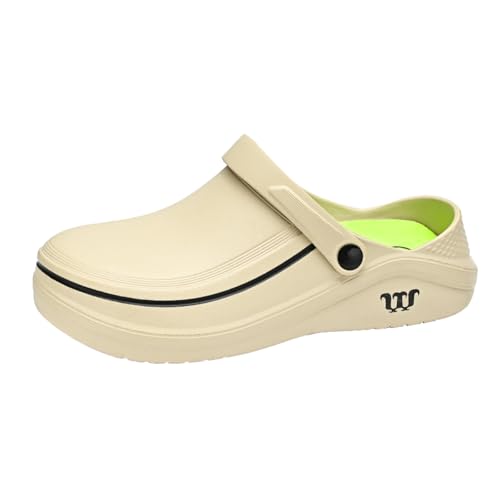 Männer Frauen Ölbeständige Kochschuhe Safty Arbeitsschuhe wasserdichte Leichte rutschfest Gartenschuhe Schuhe für Esszimmer Küche Strand Hinterhof Beige 41/42 Männer Frauen Ölbeständige Kochschuhe Safty Arbeitsschuhe wasserdichte Leichte rutschfest Gartenschuhe Schuhe für Esszimmer Küche Strand Hinterhof Beige 41/42 von YUKTOPA