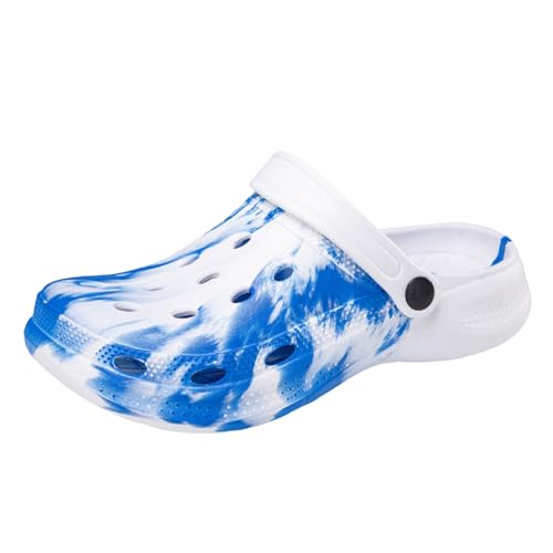Unisex Adult Clogs Leichte Pantoffeln Sommer Strand Sandalen rutschfest Atmungsaktiv Gardenclogs für Shopping Dinner Backyard Hospital Blauer Tarnanstrich 47/48 Unisex Adult Clogs Leichte Pantoffeln Sommer Strand Sandalen rutschfest Atmungsaktiv Gardenclogs für Shopping Dinner Backyard Hospital Blauer Tarnanstrich 47/48 von YUKTOPA
