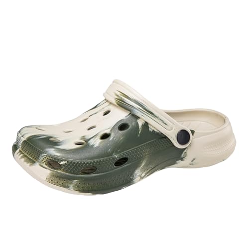 Unisex Adult Clogs Leichte Pantoffeln Sommer Strand Sandalen rutschfest Atmungsaktiv Gardenclogs für Shopping Dinner Backyard Hospital Grüner Tarnanstrich 47/48 Unisex Adult Clogs Leichte Pantoffeln Sommer Strand Sandalen rutschfest Atmungsaktiv Gardenclogs für Shopping Dinner Backyard Hospital Grüner Tarnanstrich 47/48 von YUKTOPA