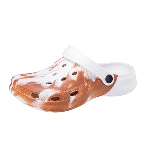 Unisex Adult Clogs Leichte Pantoffeln Sommer Strand Sandalen rutschfest Atmungsaktiv Gardenclogs für Shopping Dinner Backyard Hospital Oranger Tarnanstrich 37/38 Unisex Adult Clogs Leichte Pantoffeln Sommer Strand Sandalen rutschfest Atmungsaktiv Gardenclogs für Shopping Dinner Backyard Hospital Oranger Tarnanstrich 37/38 von YUKTOPA