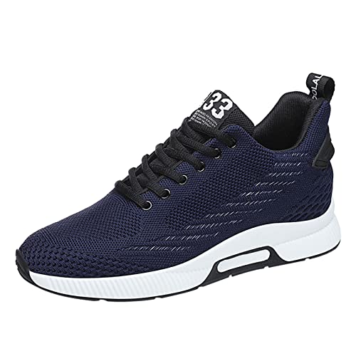 YUKTOPA Aufzug Schuhe Elevator Schuhe Herren Leichte Atmungsaktiv Sportschuhe Freizeitschuhe mit Versteckten Lift Heel für Mann-6cm von YUKTOPA