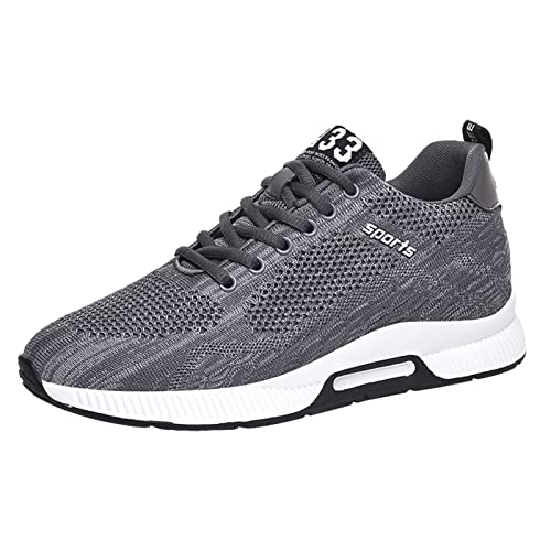 YUKTOPA Aufzug Schuhe Elevator Schuhe Herren Leichte Atmungsaktiv Sportschuhe Freizeitschuhe mit Versteckten Lift Heel für Mann-6cm von YUKTOPA