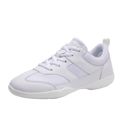 YUKTOPA Cheerleading Cheer Schuhe Damen Mädchen Tanz Turnschuhe Gymnastik Yoga Dance Sneaker Aerobic Schnürschuhe Weiß36 von YUKTOPA