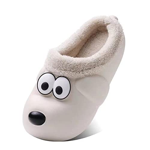 YUKTOPA Erwachsene Winterschuhe Herren Hund Hausschuhe Damen Baumwolle Hausschuhe Winter Warme Gefütterte Clogs Pantoffeln von YUKTOPA