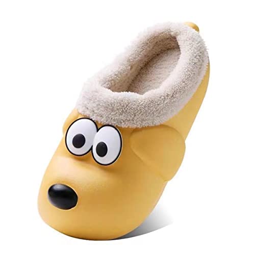 YUKTOPA Erwachsene Winterschuhe Herren Hund Hausschuhe Damen Baumwolle Hausschuhe Winter Warme Gefütterte Clogs Pantoffeln von YUKTOPA