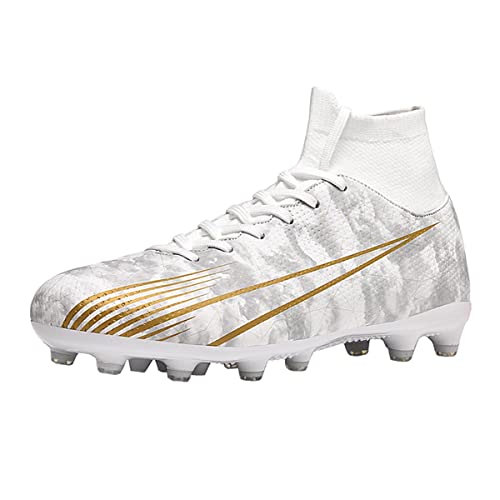 YUKTOPA Fußballschuhe Herren High Top Spike Cleats Kinder Jungen Professionelle Trainingsschuhe Fussballschuhe Outdoor Stollen Fußball Stiefel Gr.35-47 von YUKTOPA