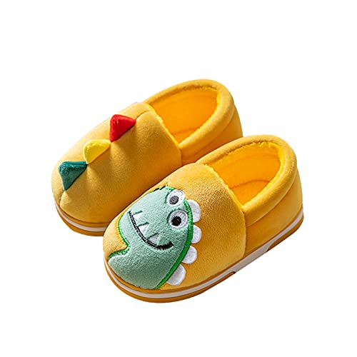 YUKTOPA Hausschuhe Mädchen Jungen Winter Wärme Plüsch Pantoffeln Kinder Cartoon Dinosaurier Schlappen Slippers von YUKTOPA