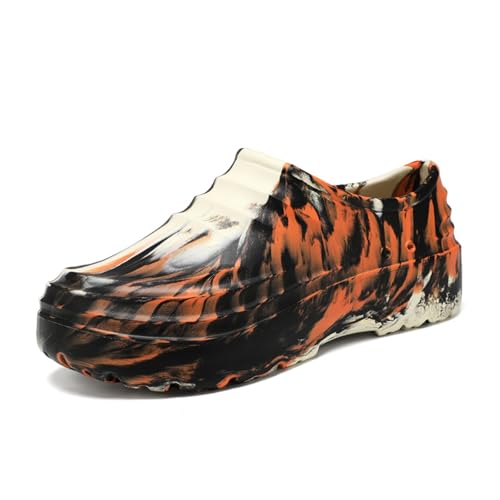 YUKTOPA Herren Clogs Damen Gartenschuhe Unisex Kochschuhe rutschfeste Schuhe Safty ölbeständige Arbeitsschuhe für Speisesaal Küche Garten Krankenhäuser Beige/Orange 40/41 YUKTOPA Herren Clogs Damen Gartenschuhe Unisex Kochschuhe rutschfeste Schuhe Safty ölbeständige Arbeitsschuhe für Speisesaal Küche Garten Krankenhäuser Beige/Orange 40/41 von YUKTOPA