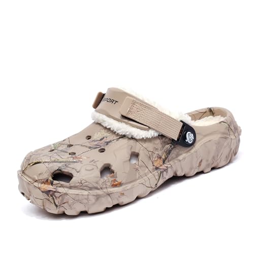 YUKTOPA Herren Clogs Winter Gefüttert Hausschuhe Gartenschuhe Warme Plüsch Pantoffeln wasserdichte rutschfeste Schlappen Schuhe für Gärten chneefelder Supermärkte Khaki 45 YUKTOPA Herren Clogs Winter Gefüttert Hausschuhe Gartenschuhe Warme Plüsch Pantoffeln wasserdichte rutschfeste Schlappen Schuhe für Gärten chneefelder Supermärkte Khaki 45 von YUKTOPA