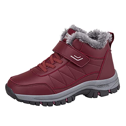 YUKTOPA Herren Damen Winterschuhe Warm Gefüttert Schneestiefel Outdoor Wasserdicht rutschfest Stiefelette Trekkingstiefel Wanderstiefel Winterschuhe Schneeschuhe Wanderschuhe Gr.35-48 von YUKTOPA