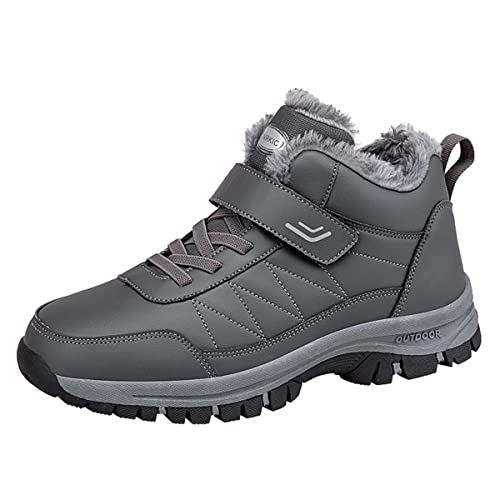 Herren Damen Winterschuhe Warm Gefüttert Schneestiefel Outdoor Wasserdicht rutschfest Stiefelette Trekkingstiefel Wanderstiefel Winterschuhe Schneeschuhe Wanderschuhe Gr.35-48 von YUKTOPA