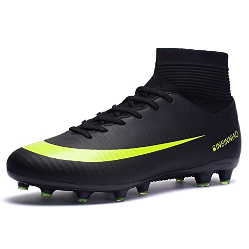 YUKTOPA Herren Fußballschuhe High-Top Spike Cleats Jungen Professionelle Fußballschuhe Outdoor Athletics Trainingsschuhe Sportschuhe EU35-45 von YUKTOPA