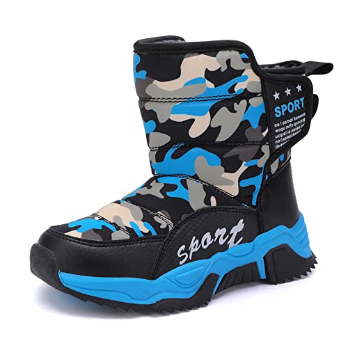 YUKTOPA Kinder Winterstiefel Kinder Schneestiefel Warm Innenfutter Winterschuhe Outdoor rutschfest Snowboots für Jungen Mädchen EU31-40 von YUKTOPA