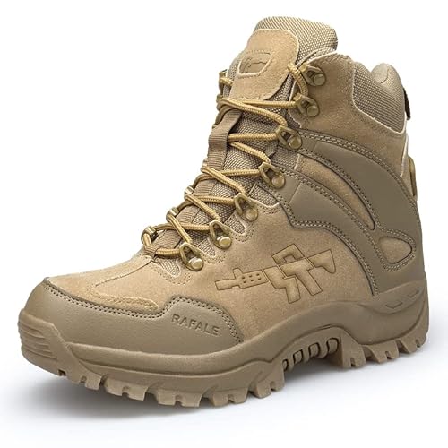 YUKTOPA Stiefel Herren Taktische Militärstiefel Army Combat Boots Patrol Tactical Einsatzstiefel mit Zipper Verschleißfest Rutschfeste Outdoor Trekkingschuhe Wanderschuhe von YUKTOPA