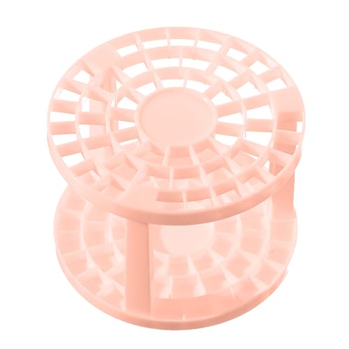 Make-up-Pinselständer, Kunststoffbürsten-Trocknerhalter, Display, multifunktionaler Stift-Display-Organizer, kompakt und tragbar für das Home Office (Round Roseate) von YULEESIYIP