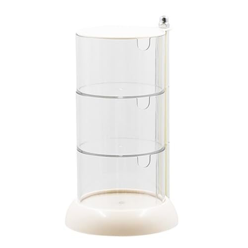 Rotary Multilayer Cosmetic Puff Organizer Transparent Storage Make -up Halter PET -Multi -Schichten Rotationsfunktion für Schönheitsschreibtisch von YULEESIYIP