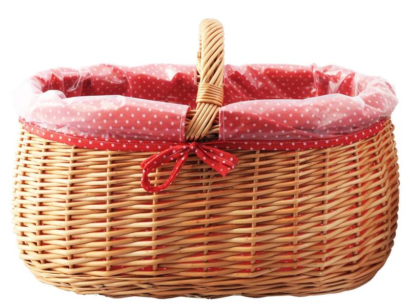 YULKA Einkaufskorb Weidenkorb BAGI ROT Autokorb mit Henkel, 30 l, abnehmbare folierte Stoffeinlage in rot YULKA Einkaufskorb Weidenkorb BAGI ROT Autokorb mit Henkel, 30 l, abnehmbare folierte Stoffeinlage in rot von YULKA